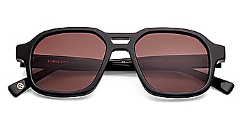Buy Brown Gradient Black Full Rim Aviator John Jacobs x Devil